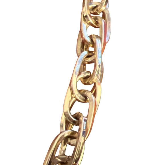 Sugarfix Red Heart Charm Necklace Gold Tone Choker Collar Pendant Puffy Adj 17.5 - Picture 3 of 5